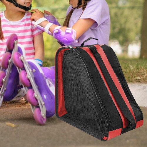 Rollschuh-Tragetasche – Robuster Stoffrucksack, Rot 1