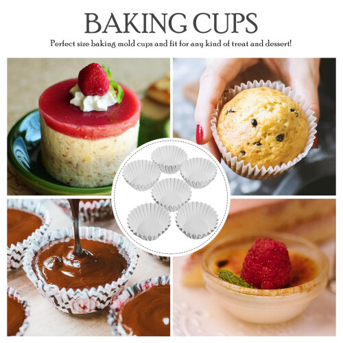Mini Baking Cup Cupcake Baking Cups Silver 500pcs 2