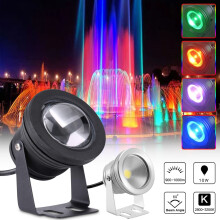 Xqxayjr 10W RGB LED Underwater Light, 16 Colors, IP67 Waterproof, Remote Control — Compatible with Pools, Fountains & Ponds