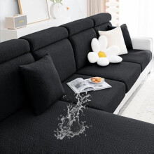 Vízálló, rugalmas Jacquard kanapéhuzatok L alakú ülőgarnitúrákhoz, mosható, rugalmas huzat háziállatoknak/gyerekeknek – XL heverő,