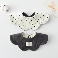 Dual-use baby bibs for drooling & teething—muslin, soft cotton, extra-absorbent, mess-proof, with hidden pocket, compatible with newborns, infants &