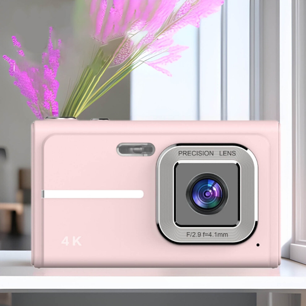 Cheaalet Digital Camera 1080P Hd With 48Mp, 5X Digital Zoom, Night Vision Flash, 2.4 Screen, Portable For Students And Kids, Pink 9329345961519