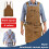 Stevig, gewaxt canvas schort, multifunctioneel canvas werkschort, houtbewerkingsschort 2