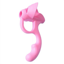 Correcteur de posture pour l'écriture manuscrite, en silicone rose à cinq doigts