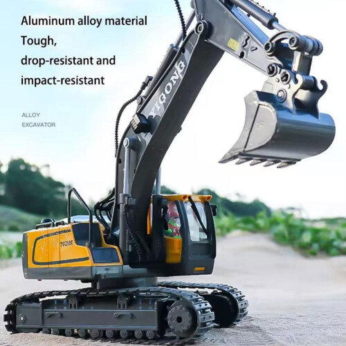 Set excavator Mudsterz RC cu basculantă, buldozer și 2