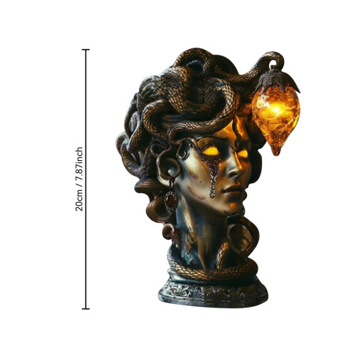 Επιτραπέζιο Φωτιστικό Ρητίνης Medusa 20cm Vintage Soft Light 2