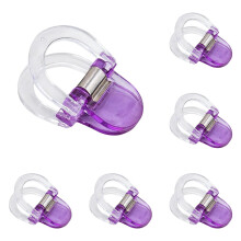 10 Pieces Adjustable Hem Clips for Pants Sleeves - Colorful Clothing Clips for Instant Shortening,Transparent and Decorative,No Slip Design(Purple)