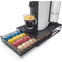 Porte-capsules de café Vertuoline, tiroir de rangement pour capsules, organisateur de cuisine, compatible avec Vertuo, capacité de 40 capsules,