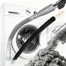 Kit de limpieza de conductos de secadora: accesorio universal para manguera de aspiradora y cepillo para pelusa, compatible con la mayoría de
