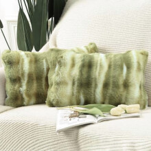 2er-Pack dicke, weiche Wollkissenbezüge (30 x 50 cm), grün, neutral, Boho-Stil, für Couch/Sofa/Schlafzimmer – kompatibel mit