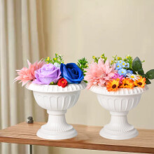 Pots de fleurs en forme d'urne grecque, style romain vintage, en plastique robuste, pour la décoration de votre entrée de jardin ou porche (lot de