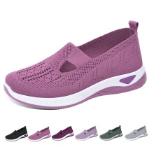 Ortopædiske sko til kvinder, åndbare, bløde, slip-on sneakers, komfort, mesh-up, stretch, sneaker, diabetiske gåsko