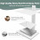 Invisible Floating Bookshelf Metal 4-Tier 2 Pack White 8