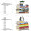 Invisible Floating Bookshelf Metal 4-Tier 2 Pack White 1