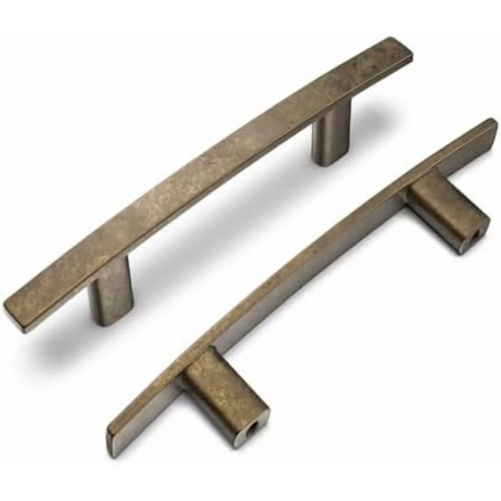 20-Pack Retro Brass Cabinet Handles, Antique Vintage Pulls, Zinc Alloy, 3.75" Hole Centers, Compatible With Kitchen & Bathroom 9555307297277