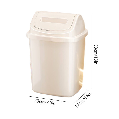 Coș de gunoi cu capac din plastic, 33x20x16 cm 2
