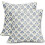 Fodere per cuscini con stampa a blocchi blu e verde, 45x45 cm, set da 2 1