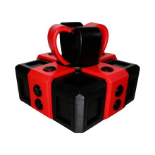 YOCBZ Cutie de cadou enervantă cu șuruburi – Cutie de bani puzzle imprimată 3D, mini cadou de glumă pentru bani (roșu/negru), compatibil cu