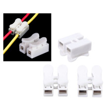 Conector de bloco de terminais de fio OUNONA para junção de topo, 50 peças, branco, 0,5-1,5 mm.