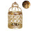 Castiçal de parede OUNONA com sino de pássaros, lanternas decorativas e castiçal dourado. 1