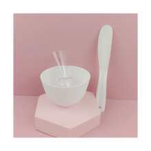 5 Sets Silicone Facial Mask Mixing Bowl Kit with Tools for Skincare Beauty Makeup White