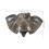 OUNONA decoratieve fonteinuitloop grijs hars 1 stuk 2