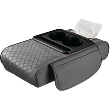Bracciolo universale per auto, cuscino in pelle per auto, cuscino multifunzionale per bracciolo centrale in pelle PU, copertura 5 in 1 per console