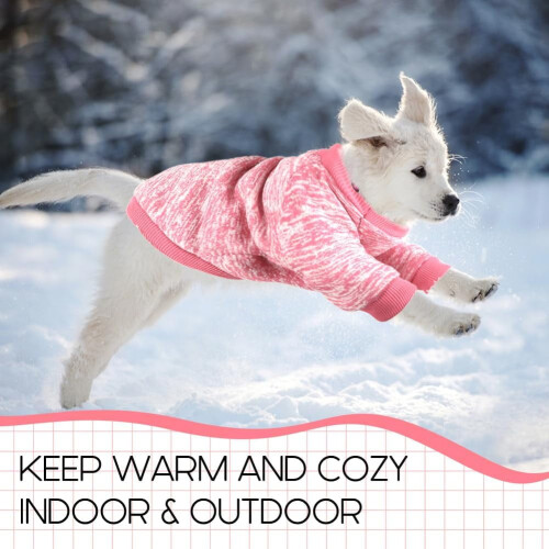 3 Pack Dog Sweaters for Small Dogs – Warm Polyester Fleece 2