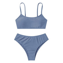 Zweiteiliger Bikini für Teenager-Mädchen mit verstellbaren Schulterträgern und Brustpolstern