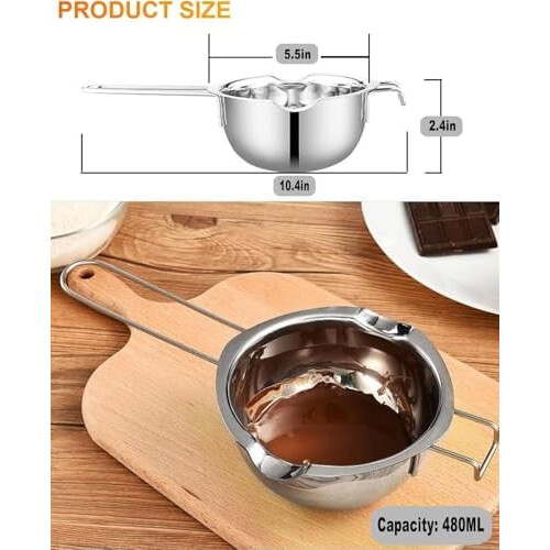 Doppelwandiger Edelstahltopf, 480 ml 1