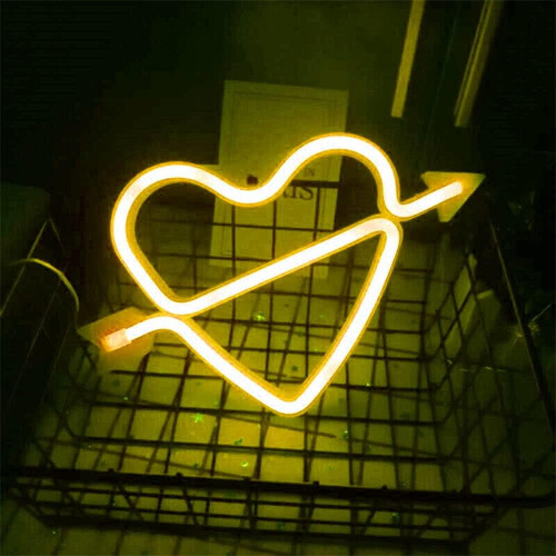 Herzförmige LED-Neon-Wandleuchte, 28 x 18 cm 2