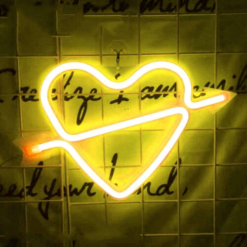 Herzförmige LED-Neon-Wandleuchte, 28 x 18 cm 1