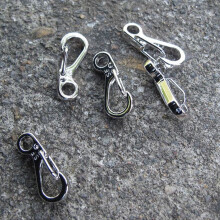 Worgeous Small Carabiner Clip 10Pcs Aluminium Alloy Silver Outdoor