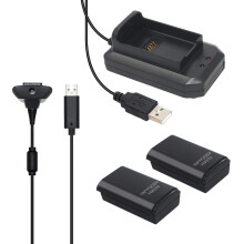 Rechargeable Gamer Controller Replacement Battery Charging Kit for Xbox 360