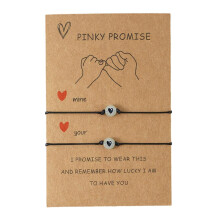 Pinky Promise -rannekkeet Ystävyyspareille Yhteensopiva NE-rannekoru W} Valoisa O8P7K9
