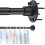 Barre de douche murale robuste en acier inoxydable noir 1