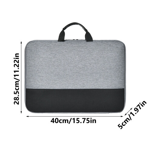 Capa para laptop de 16 polegadas, cinza, impermeável e acolchoada. 2