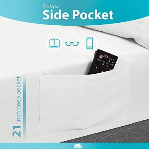 Ensemble de draps pour lit double, rafraîchissant, poches extra profondes, 6 pièces 2
