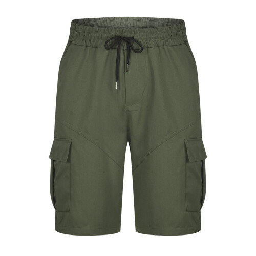 Ανδρικό Σορτς Cargo Casual Μονόχρωμο Casual Αθλητικό Σορτς με Ελαστικές Τσέπες και 2