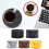10pcs Round Felt Coasters Bulk Set with Holder O9C9 2