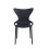 (4x Black Stacking Chairs) Modern Style Retro Dining Garden Stackable Chairs 4