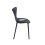 (4x Black Stacking Chairs) Modern Style Retro Dining Garden Stackable Chairs 5
