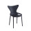 (4x Black Stacking Chairs) Modern Style Retro Dining Garden Stackable Chairs 6