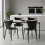 (4x Black Stacking Chairs) Modern Style Retro Dining Garden Stackable Chairs 3