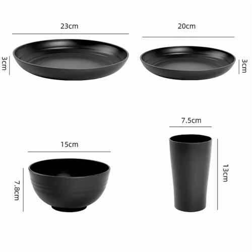 Black Plastic Cutlery Set – 4 or 16 Pieces 2