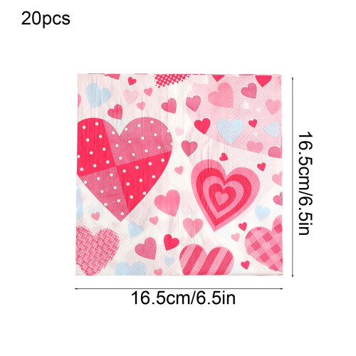 Serviettes jetables et serviettes pour le visage pour la Saint-Valentin 2