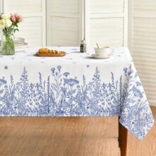 Dug Firkantet Blå Blomster 60x60 tommer