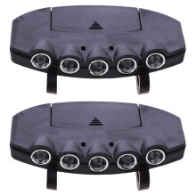 RENACLIPY 2Pack Professional Rechargeable Clip-on Hat Light Adjustable Lighting Modes for Camping Hiking Black