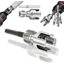 Pipe Tapping & Threading Tool Set for 1/2" & 3/4" PVC/Plastic Pipes – Dual Function, Internal & External, 2-Piece