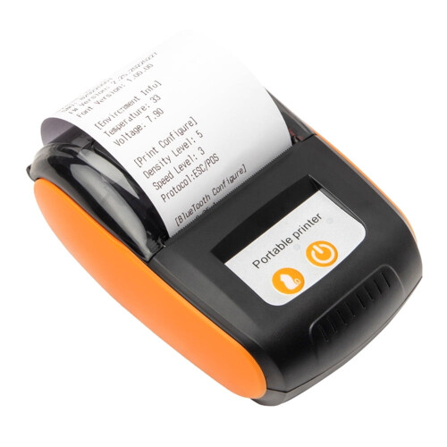 Portable Mini Thermal Receipt Printer, 121x83.5x54.8mm